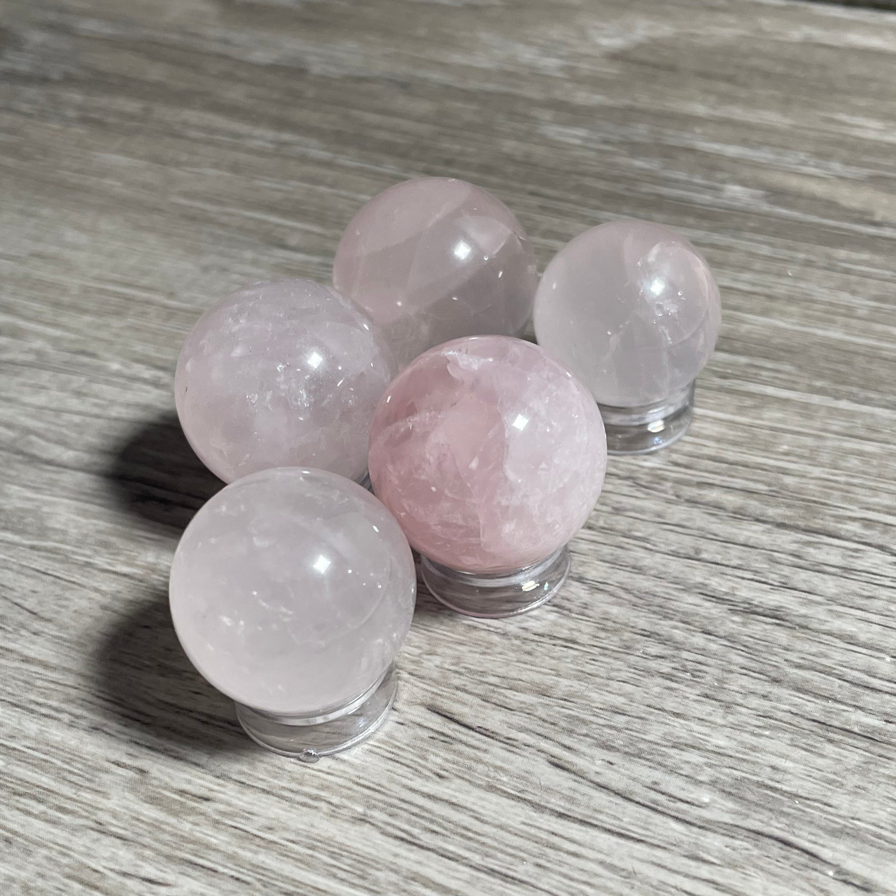 Natural pink rose quartz gemstone sphere wholesale
