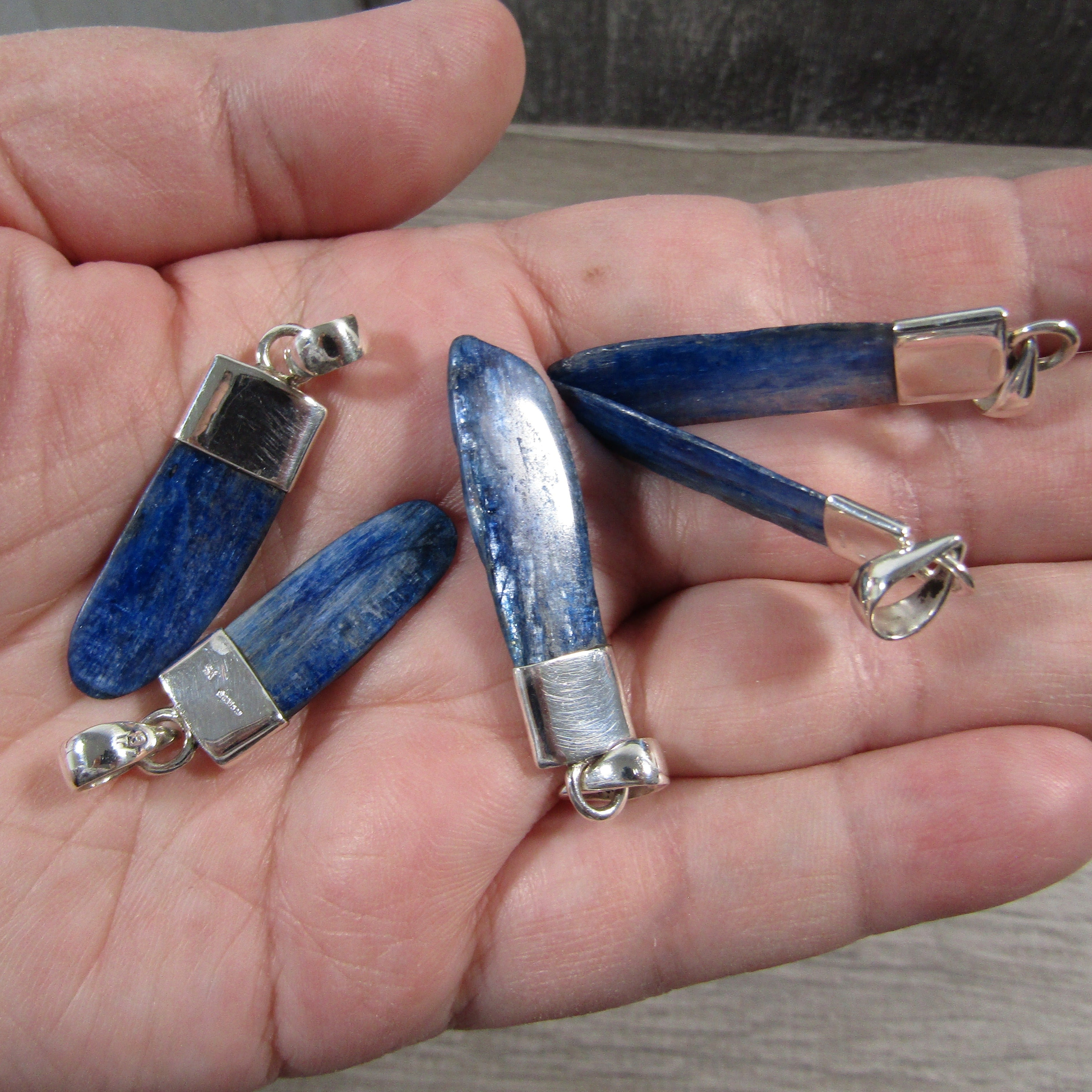 Kyanite Sterling Silver Pendants