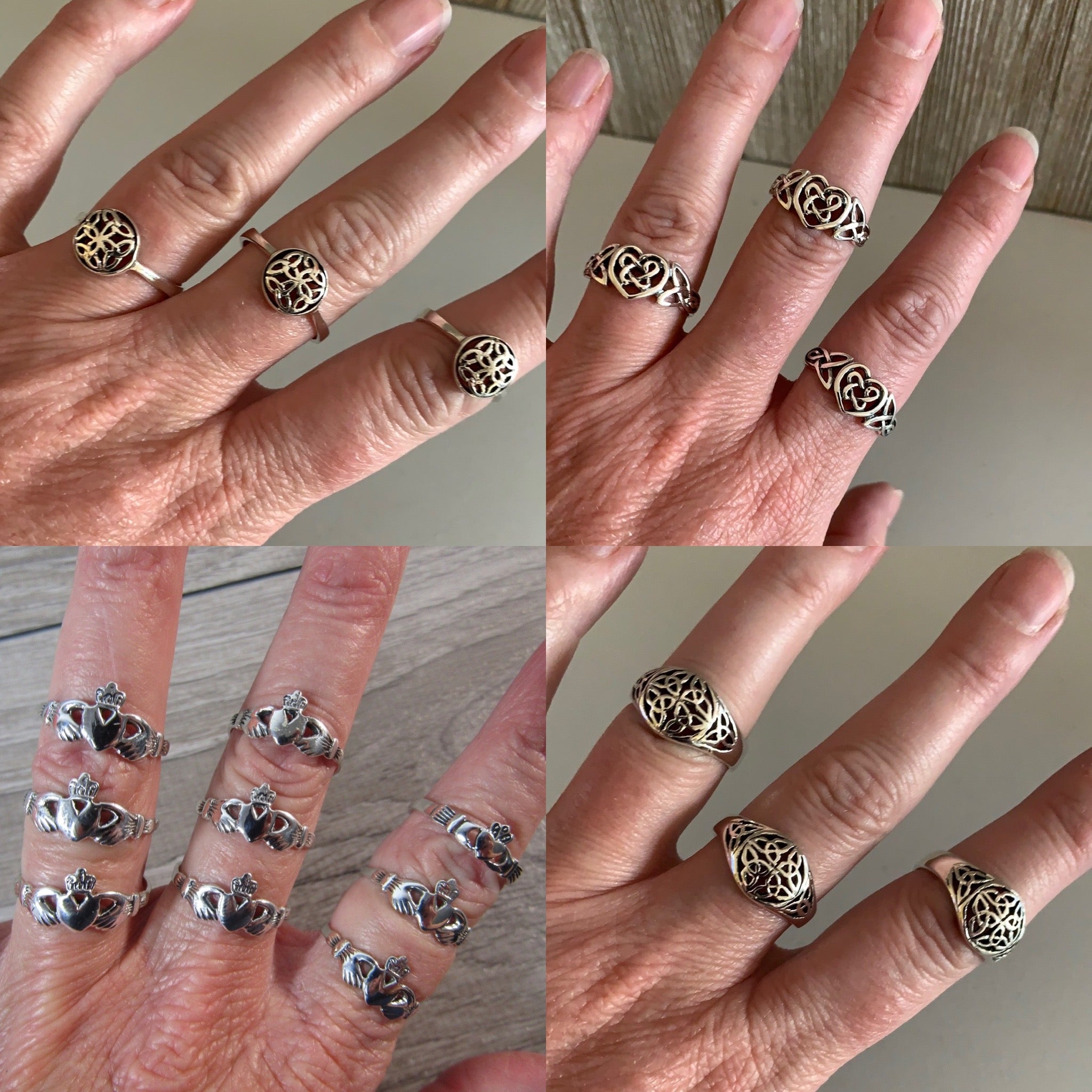 Sterling Silver Celtic Style Rings