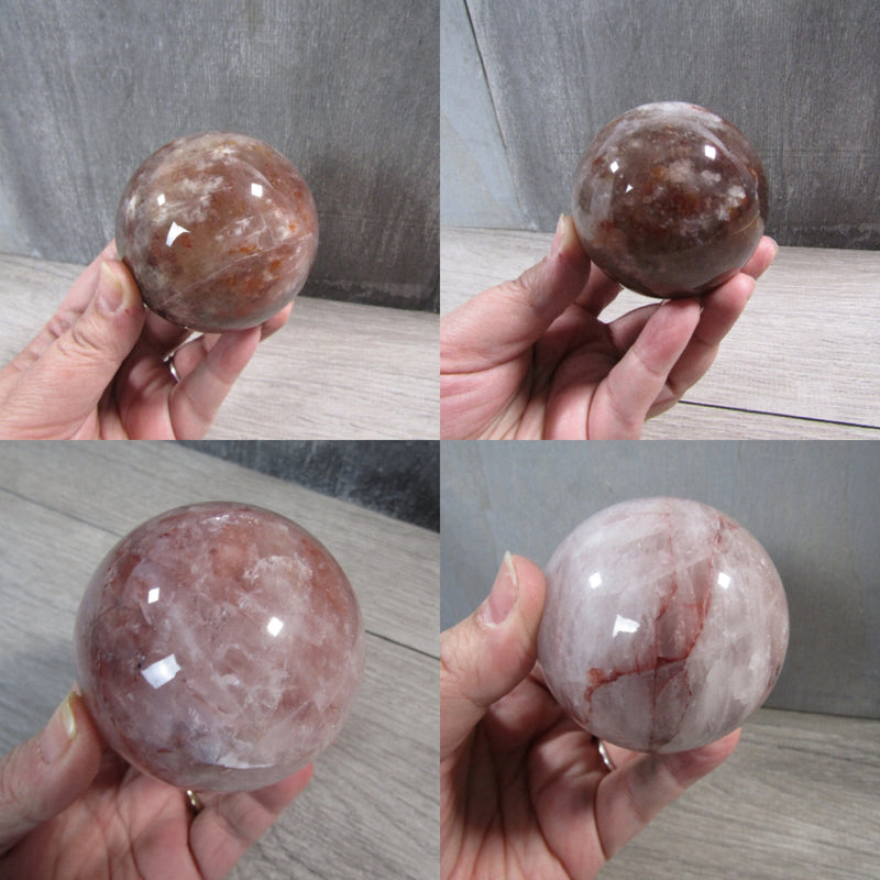 Hematoid Quartz Sphere Large Display Size