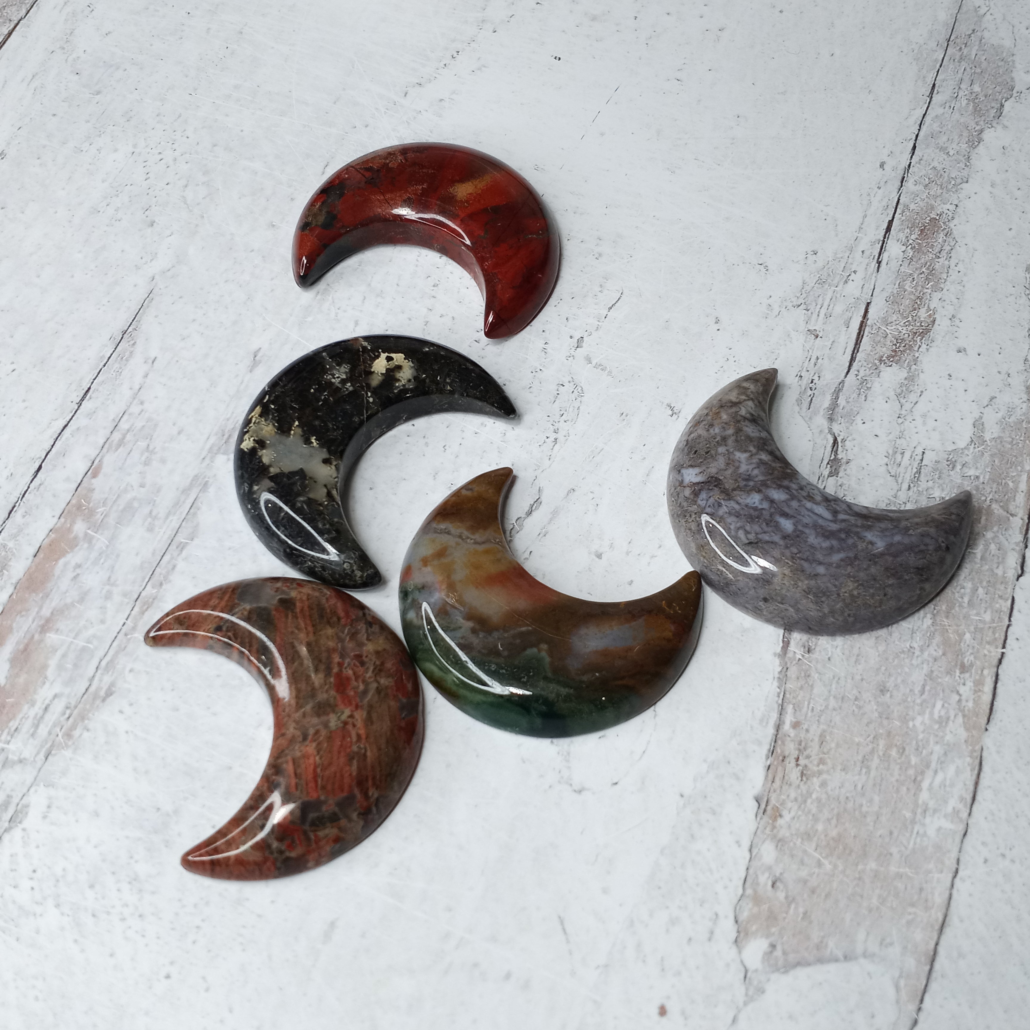 jasper crystal moon carvings