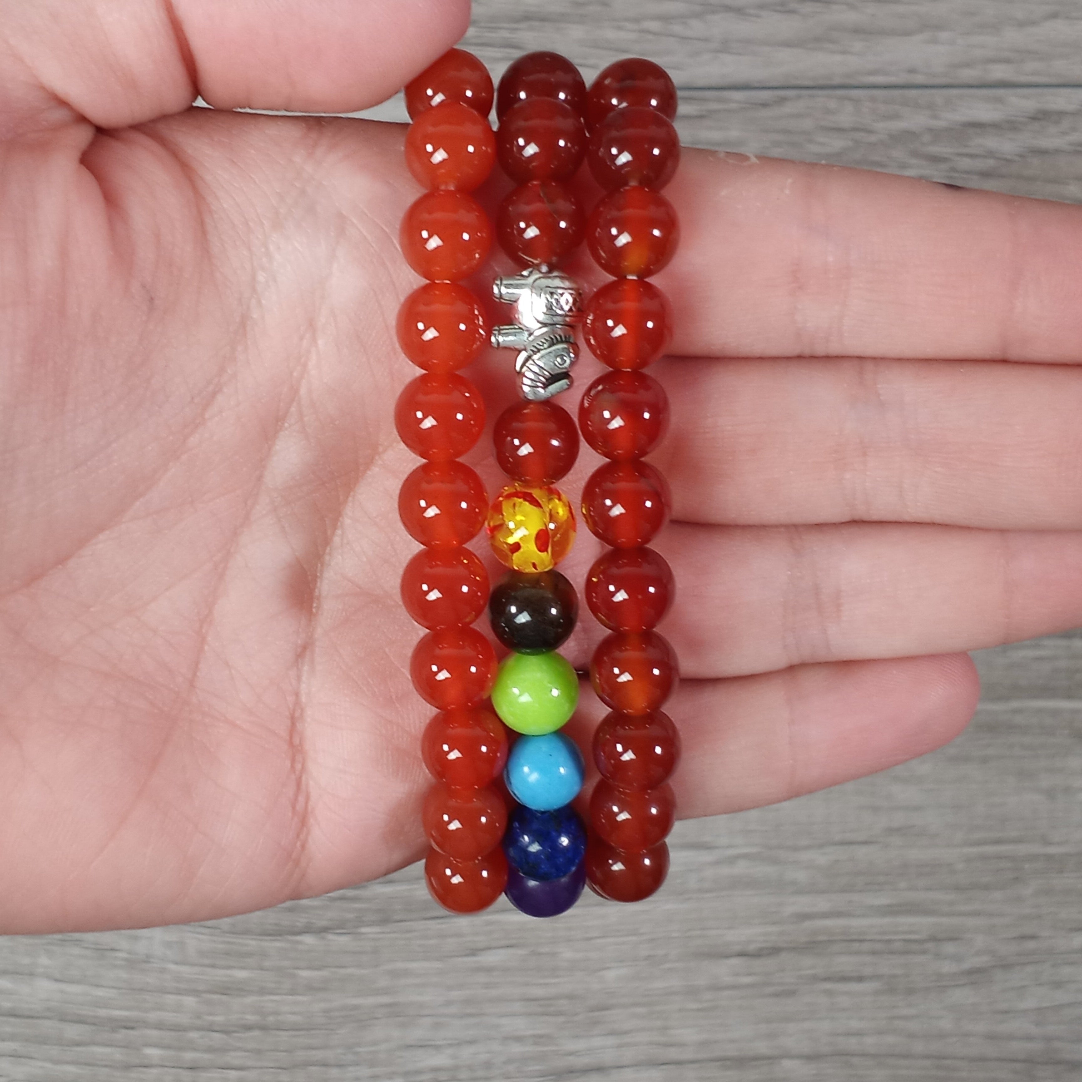 carnelina with chakras bracelets for bulk buyers