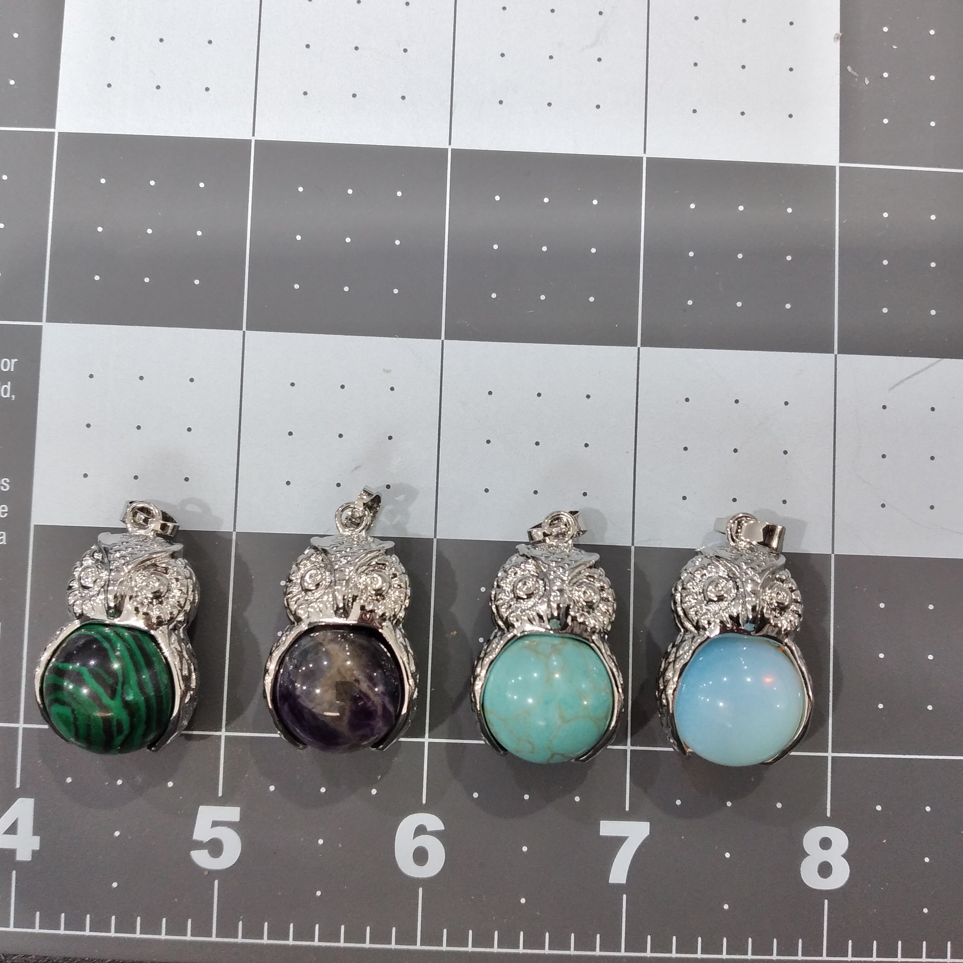 owl crystal pendants 