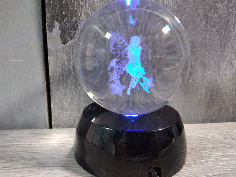 Laser Engraved 80mm Glass Sphere