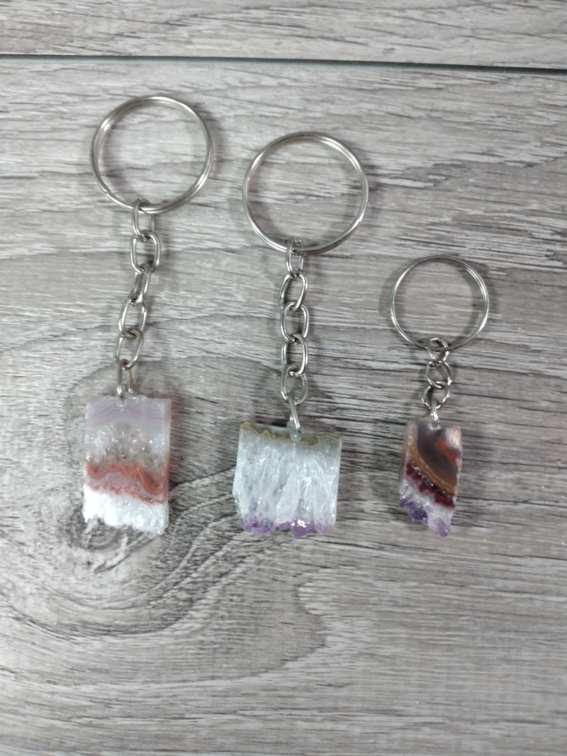 Druze Slab Keychain