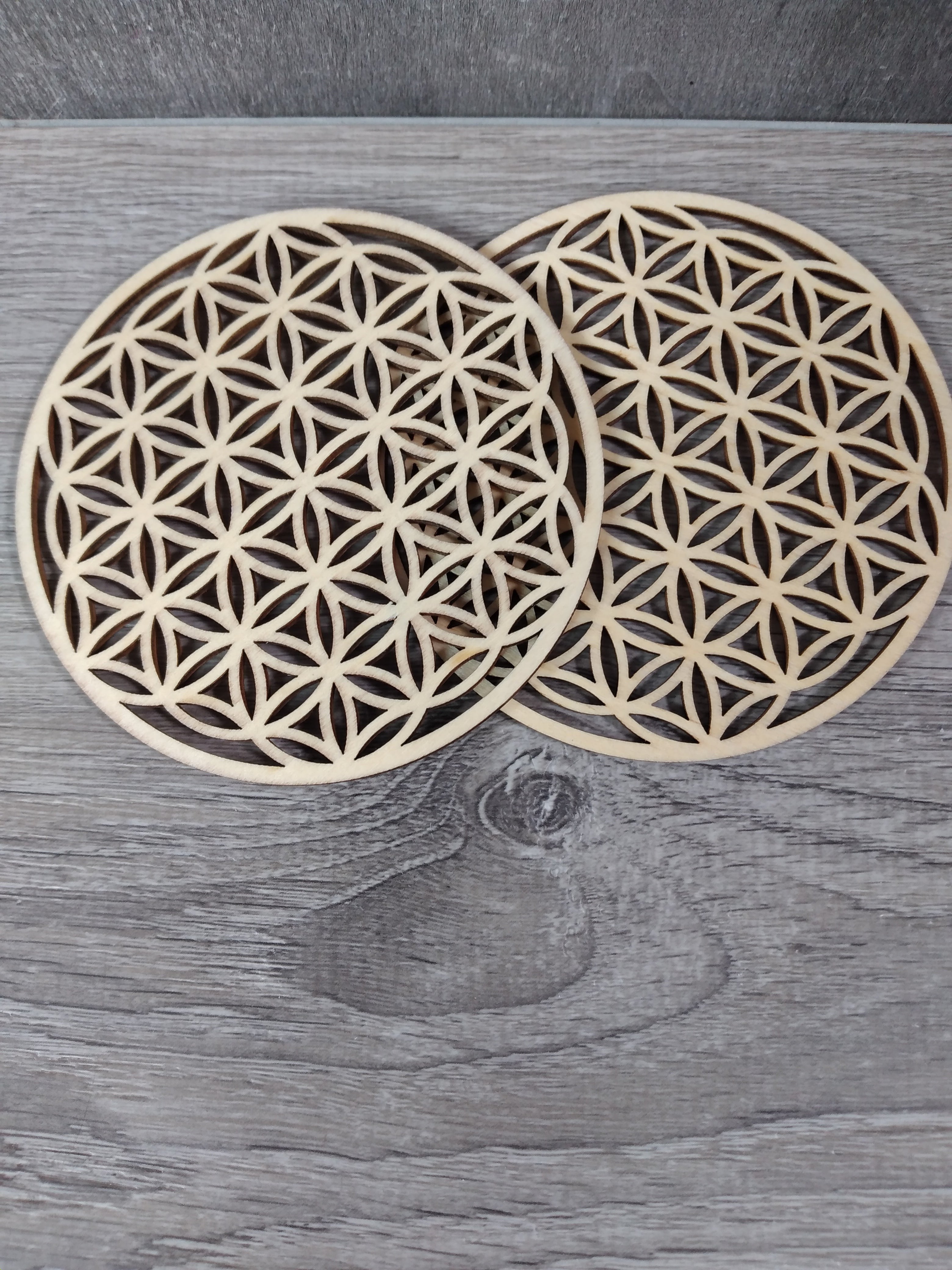 Wood Grid Plate 10cm