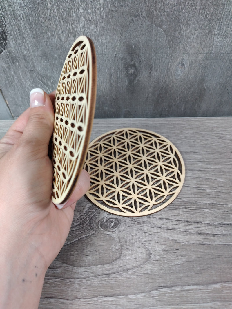 Wood Grid Plate 10cm