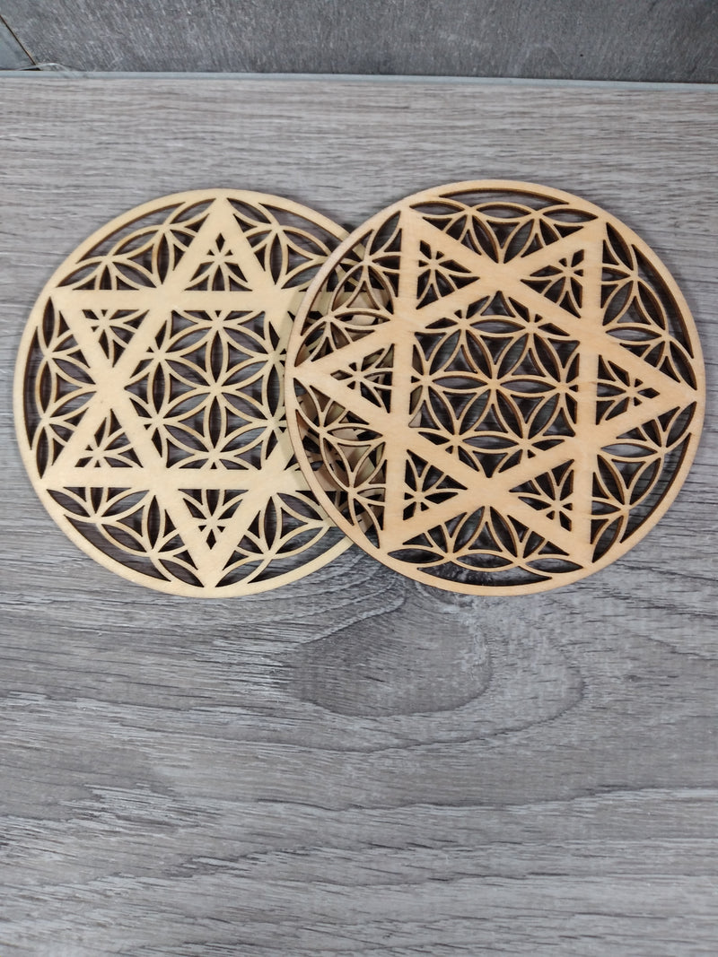 Wood Grid Plate 10cm