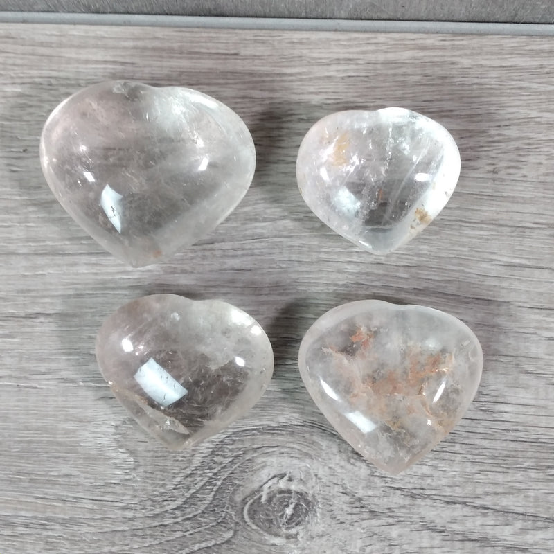 Clear Quartz 1.5" Plus Puffy Heart