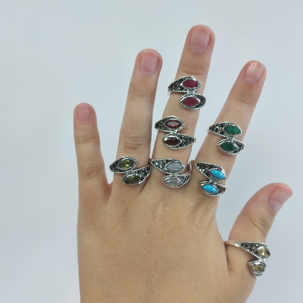 Assorted Double Tear Drop Ring