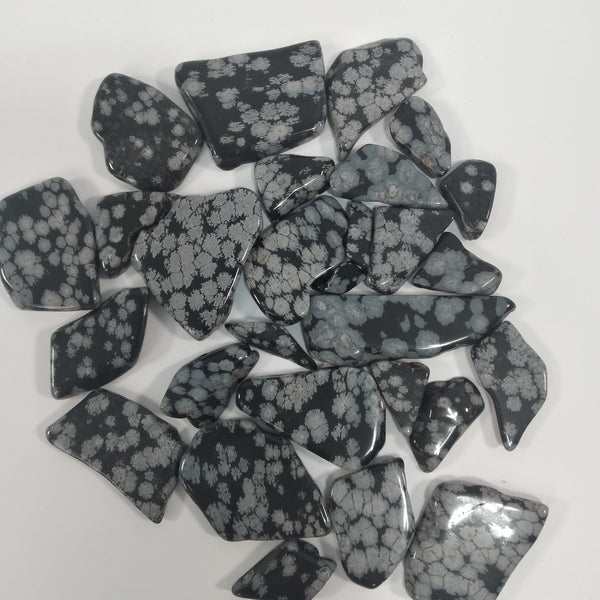 Snowflake Obsidian 1/2 -1” Slabbed Tumbled