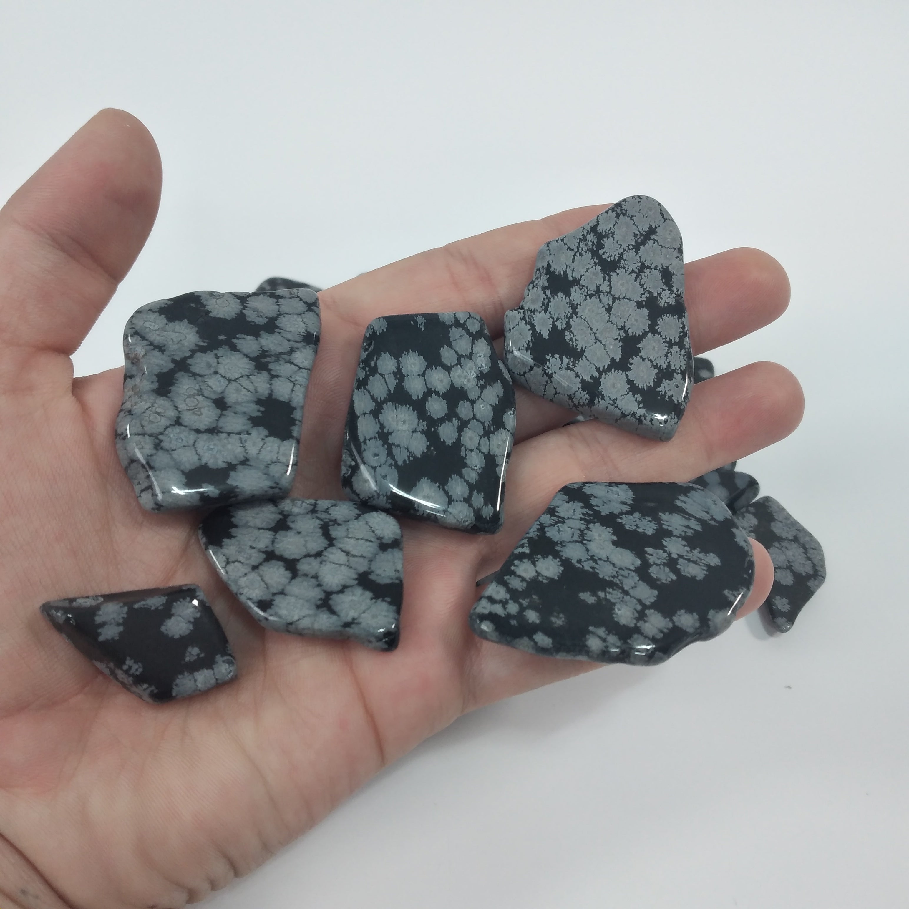 Snowflake Obsidian 1/2 lb Slabbed Tumbled