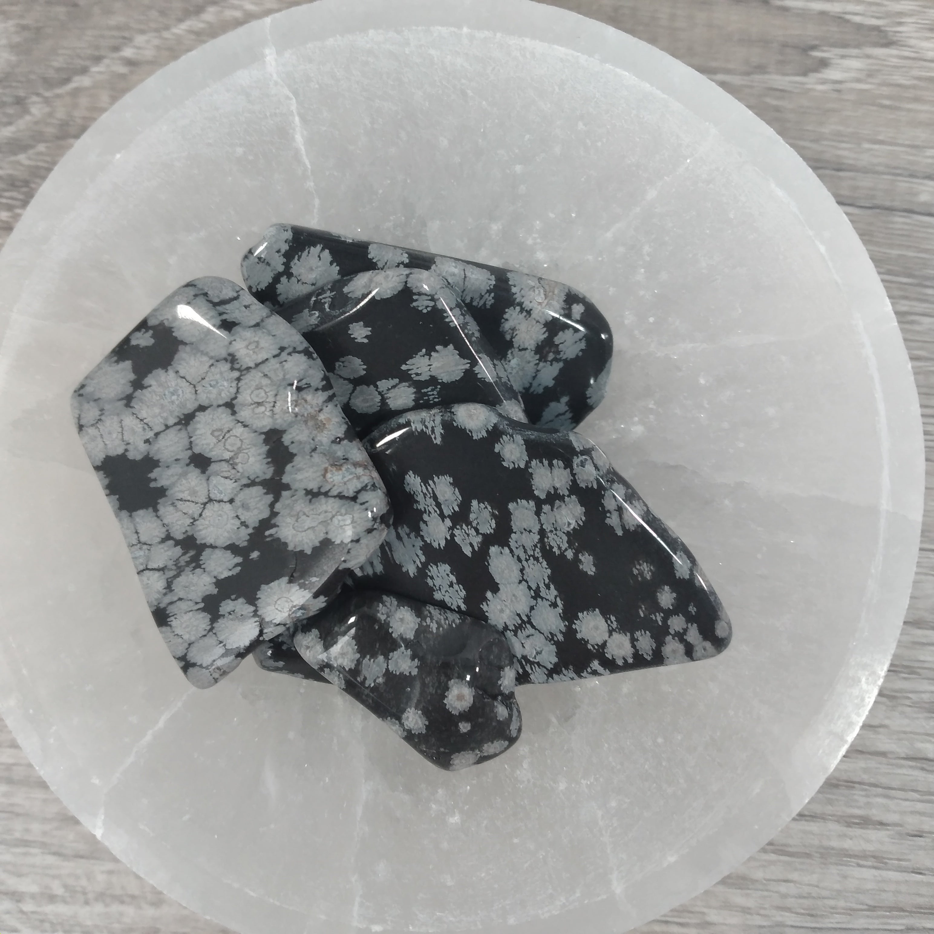 Snowflake Obsidian 1/2 lb Slabbed Tumbled