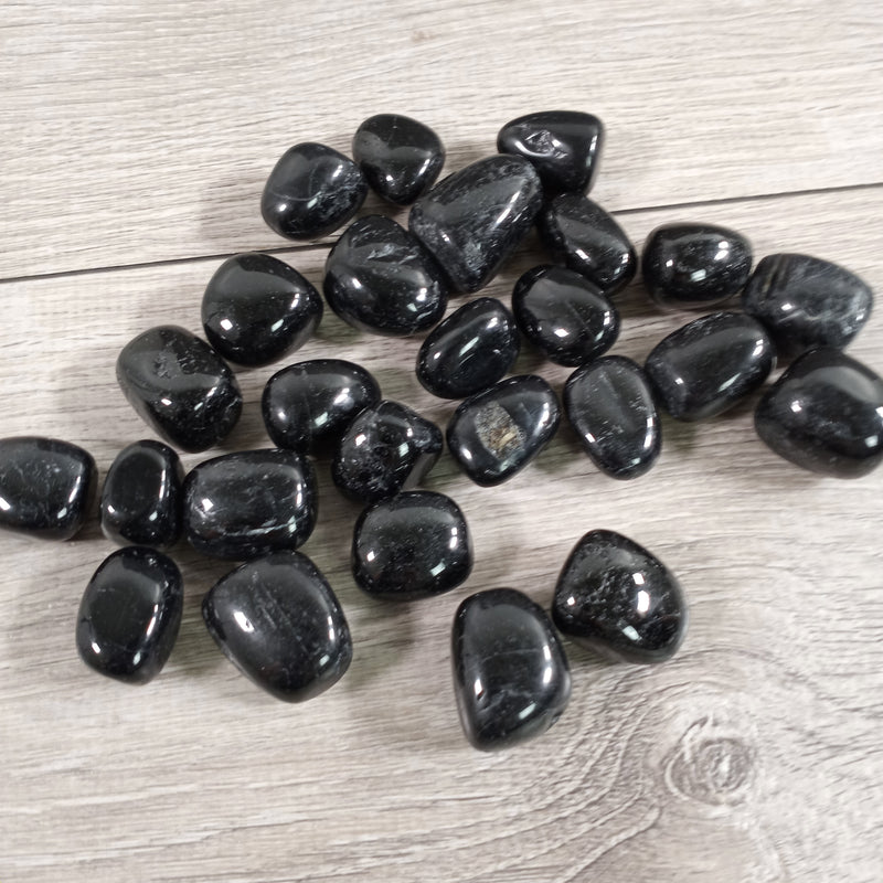 Gemstone Tumbled Stone Black Tourmaline Lot of 1 pound