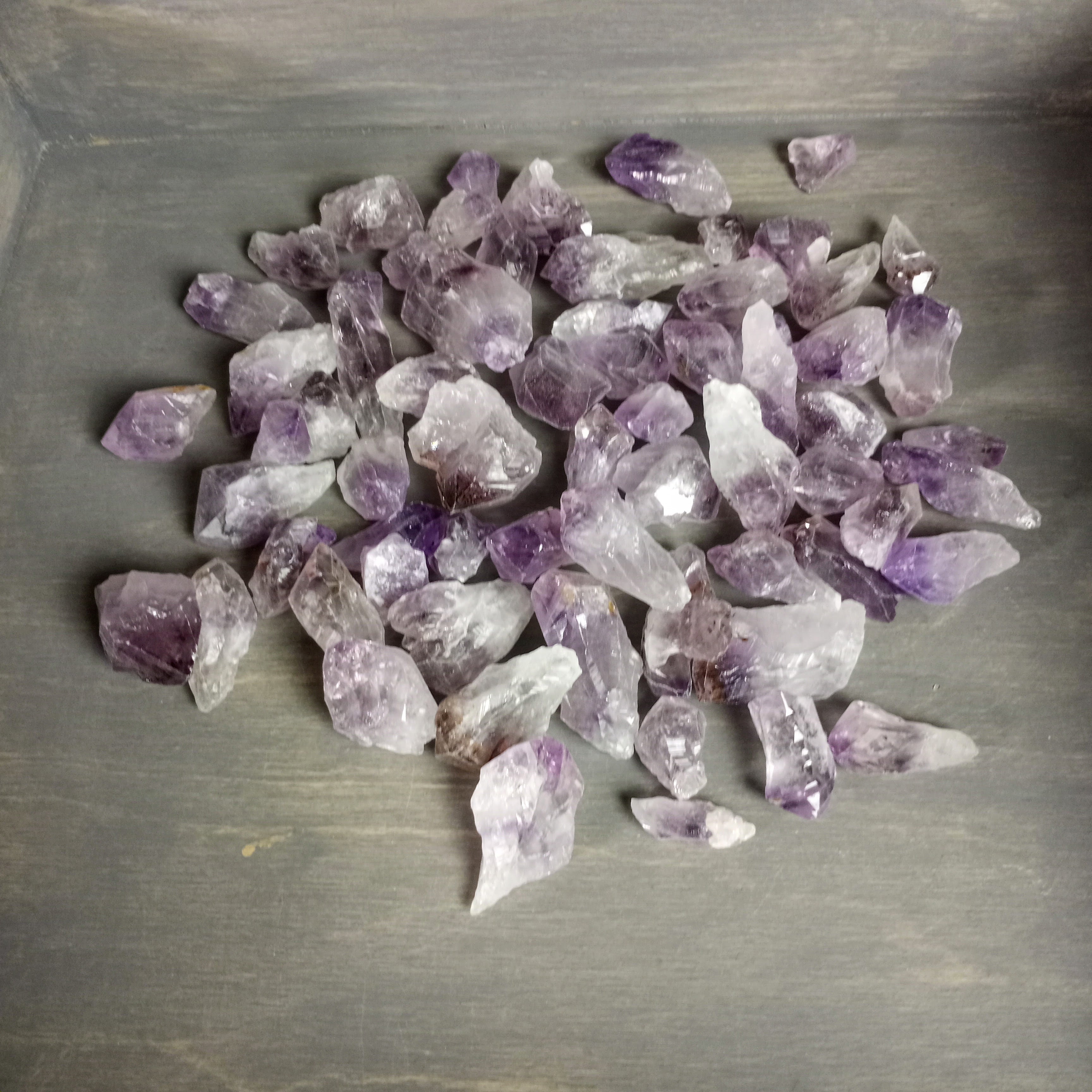 Amethyst Rough Points or Chunks by the 1 lb Bag