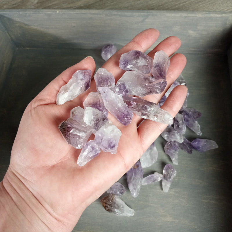 Amethyst Rough Points or Chunks by the 1 lb Bag