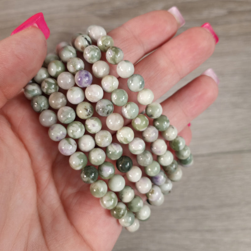 Gemstone 6 mm Round Bracelets