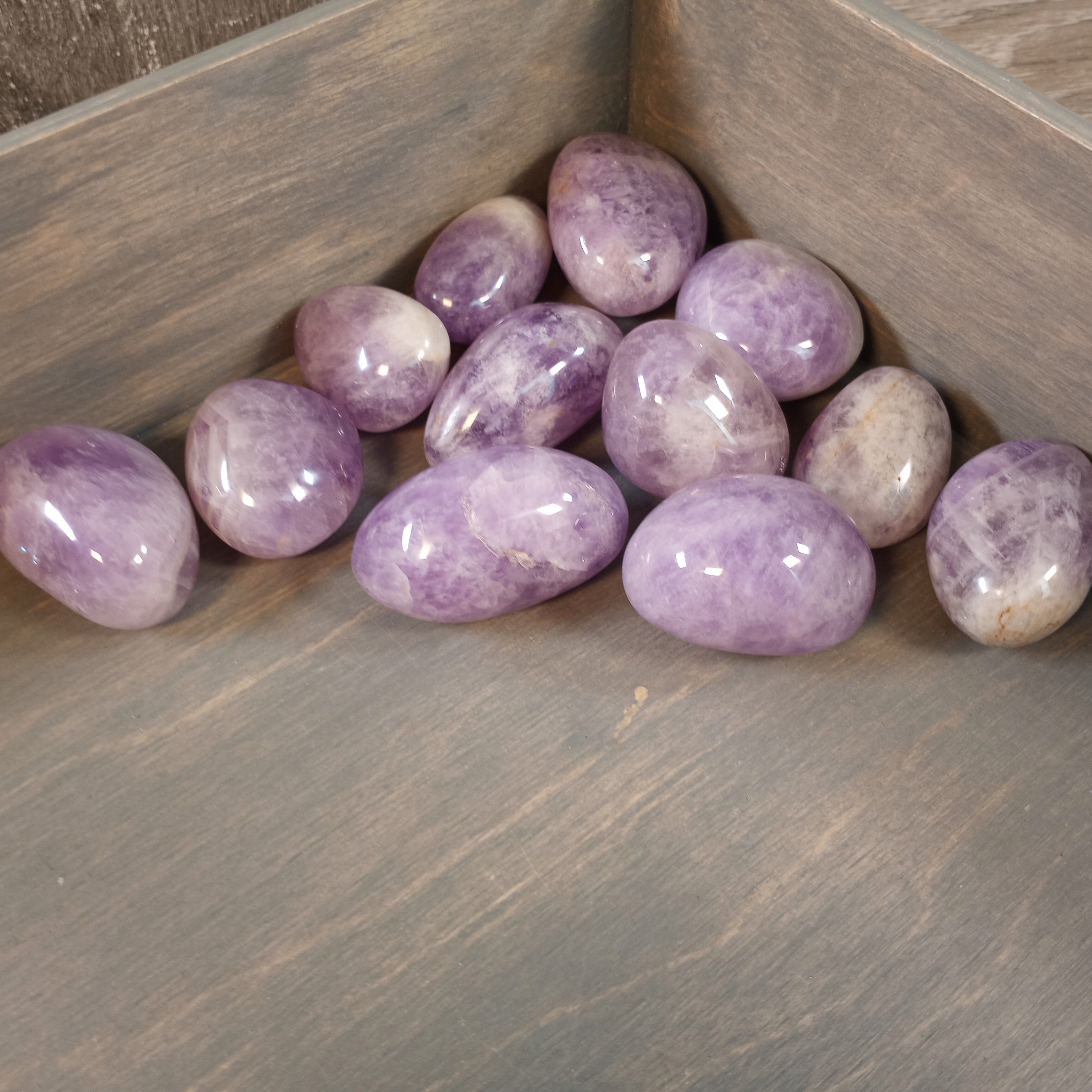 Amethyst Palm Stones by the 1 Pound Lot