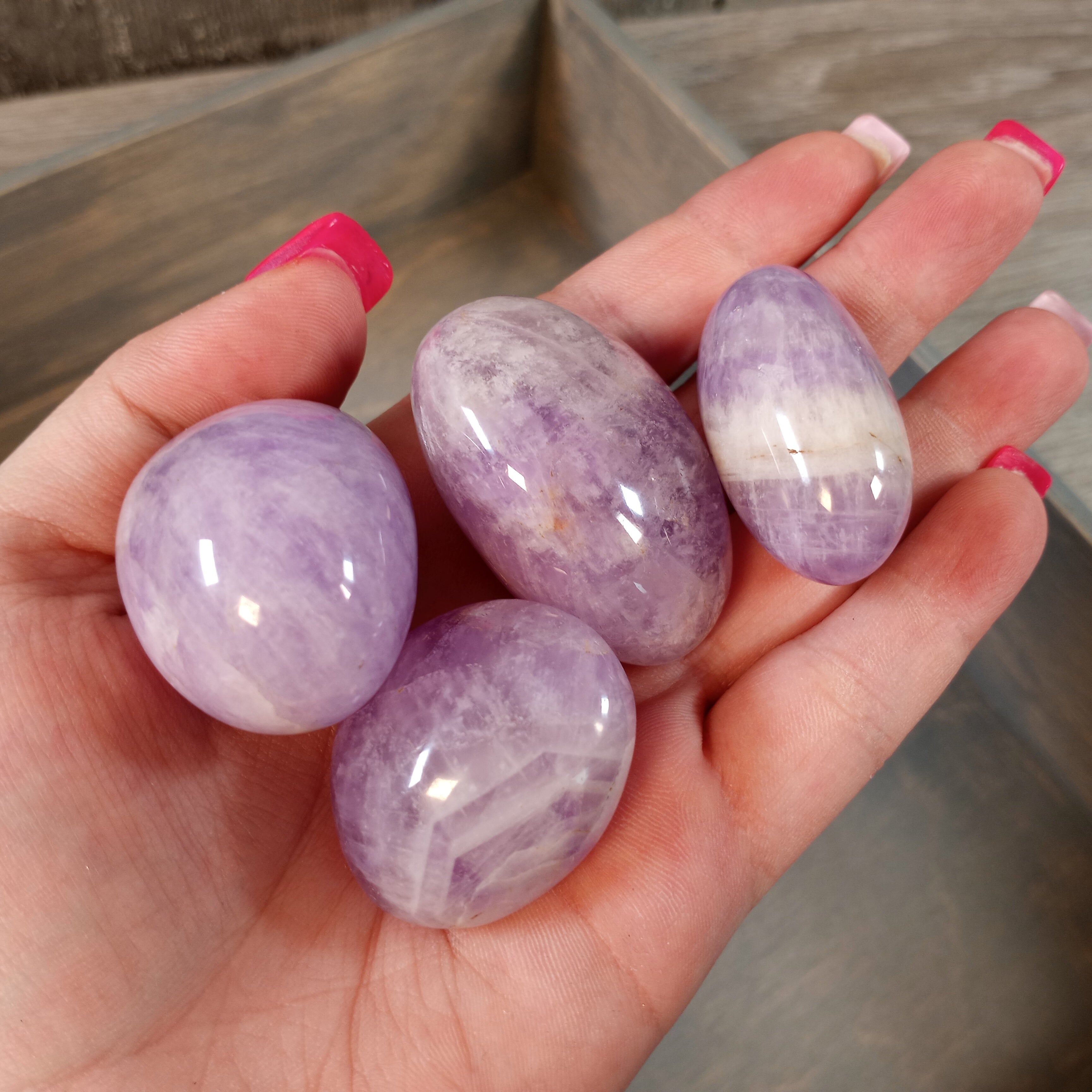 Amethyst Palm Stones by the 1 Pound Lot