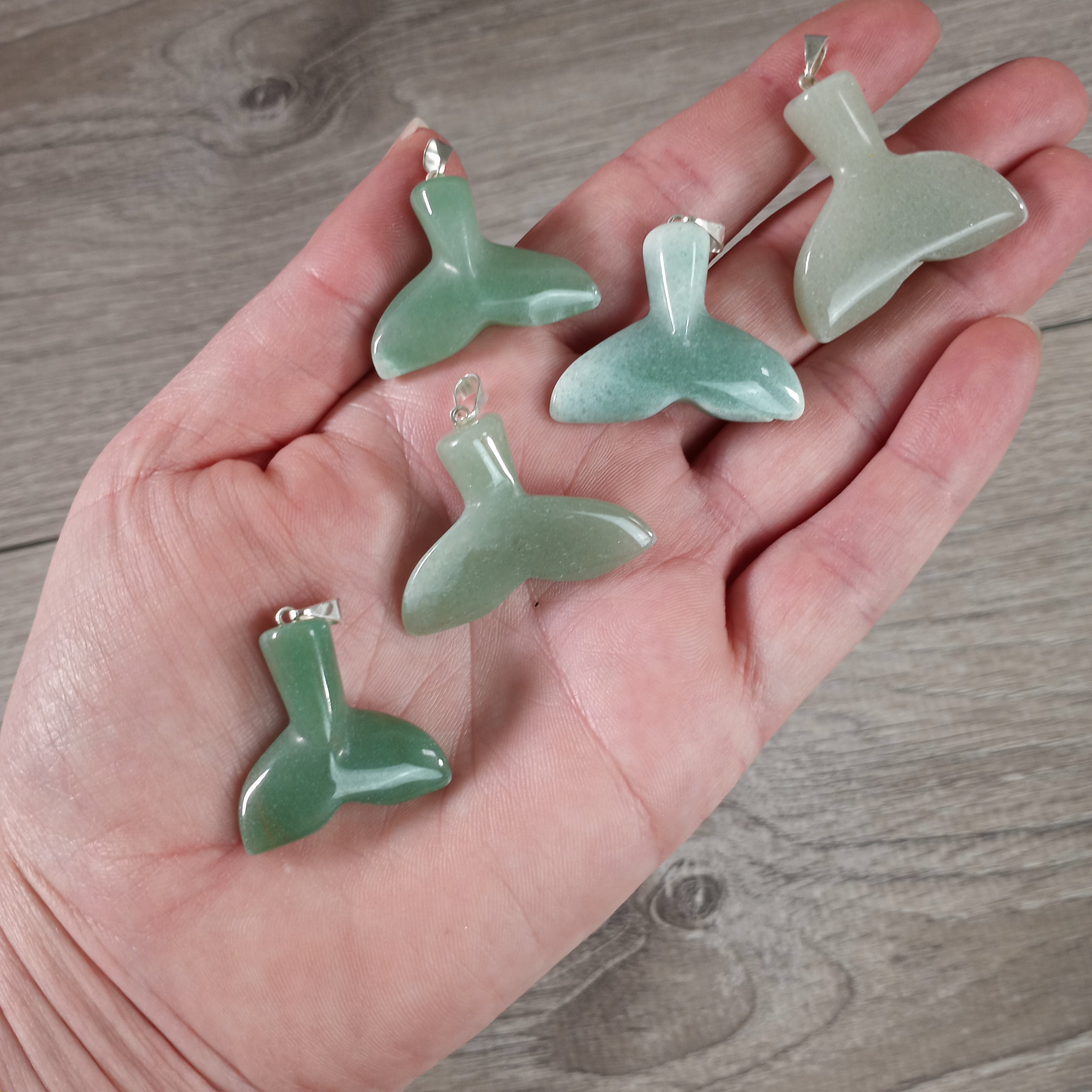 Aventurine mermaid tail pendants for sale