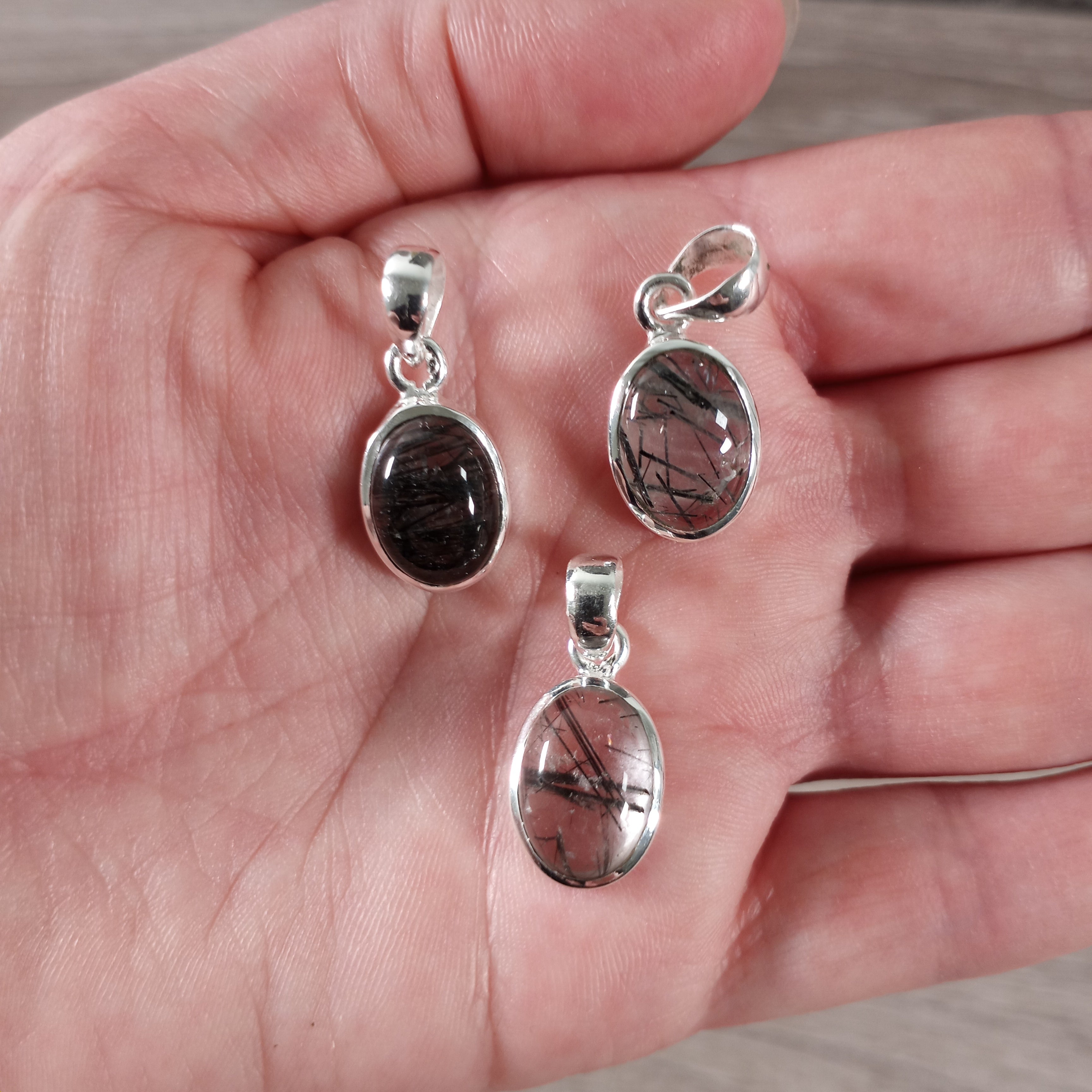 Sterling Silver Oval Pendants