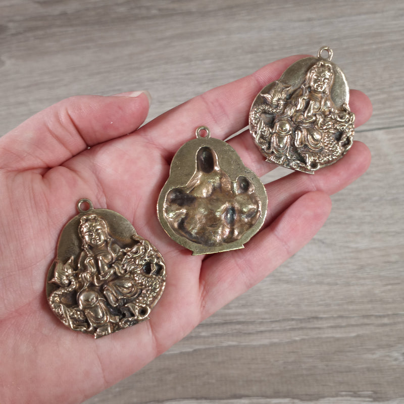 Pot Metal Pendants Tibetan Style Deity