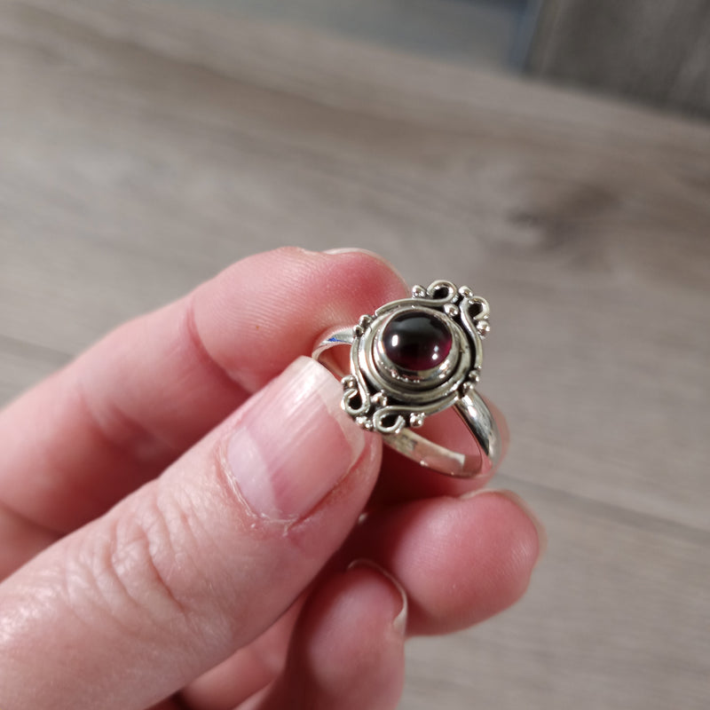 Gemstone Sterling Silver Ring Bold Victorian