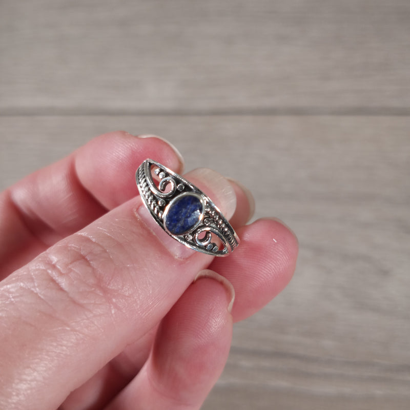 Gemstone Sterling Silver Ring Witchy Boho Style