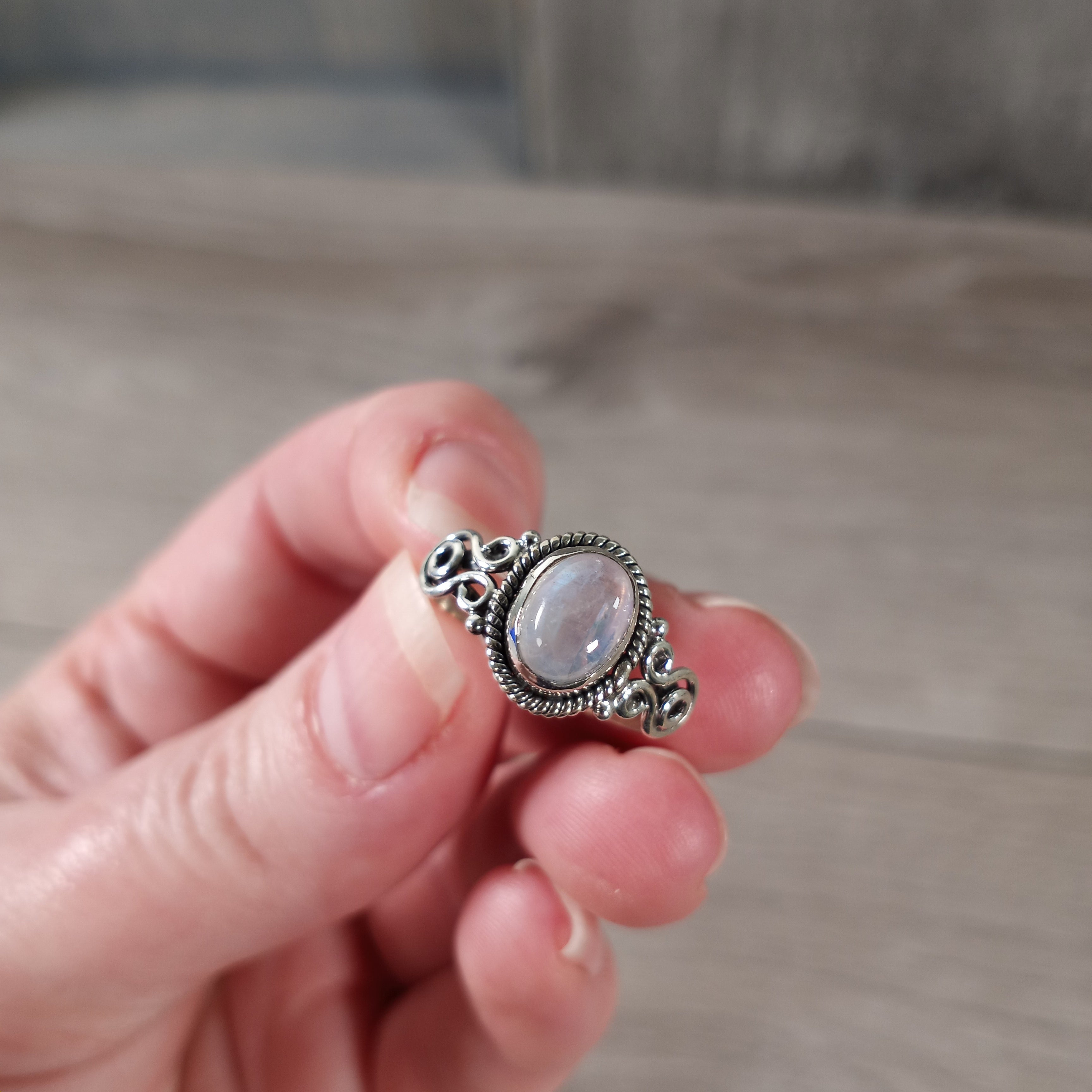 Gemstone Sterling Silver Ring Old School Boho Style