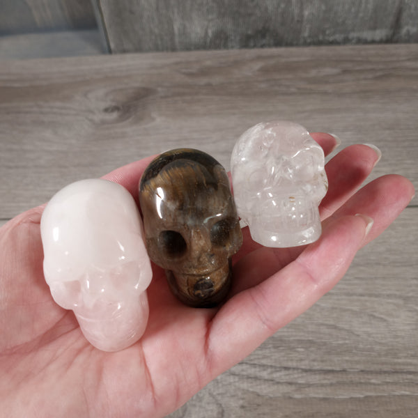 Gemstone Assorted Stone Skull Figurines