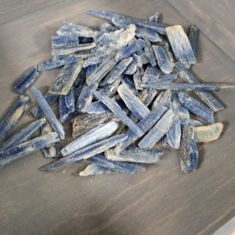 Natural Blue Kyanite Mix Size Blades 1 LB