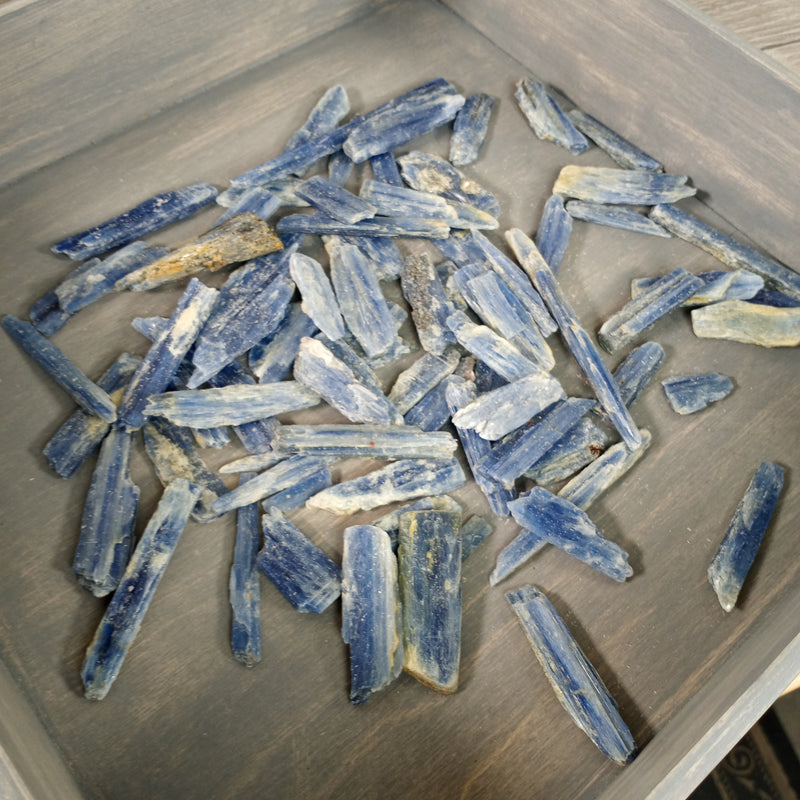 Natural Blue Kyanite Mix Size Blades 1 LB