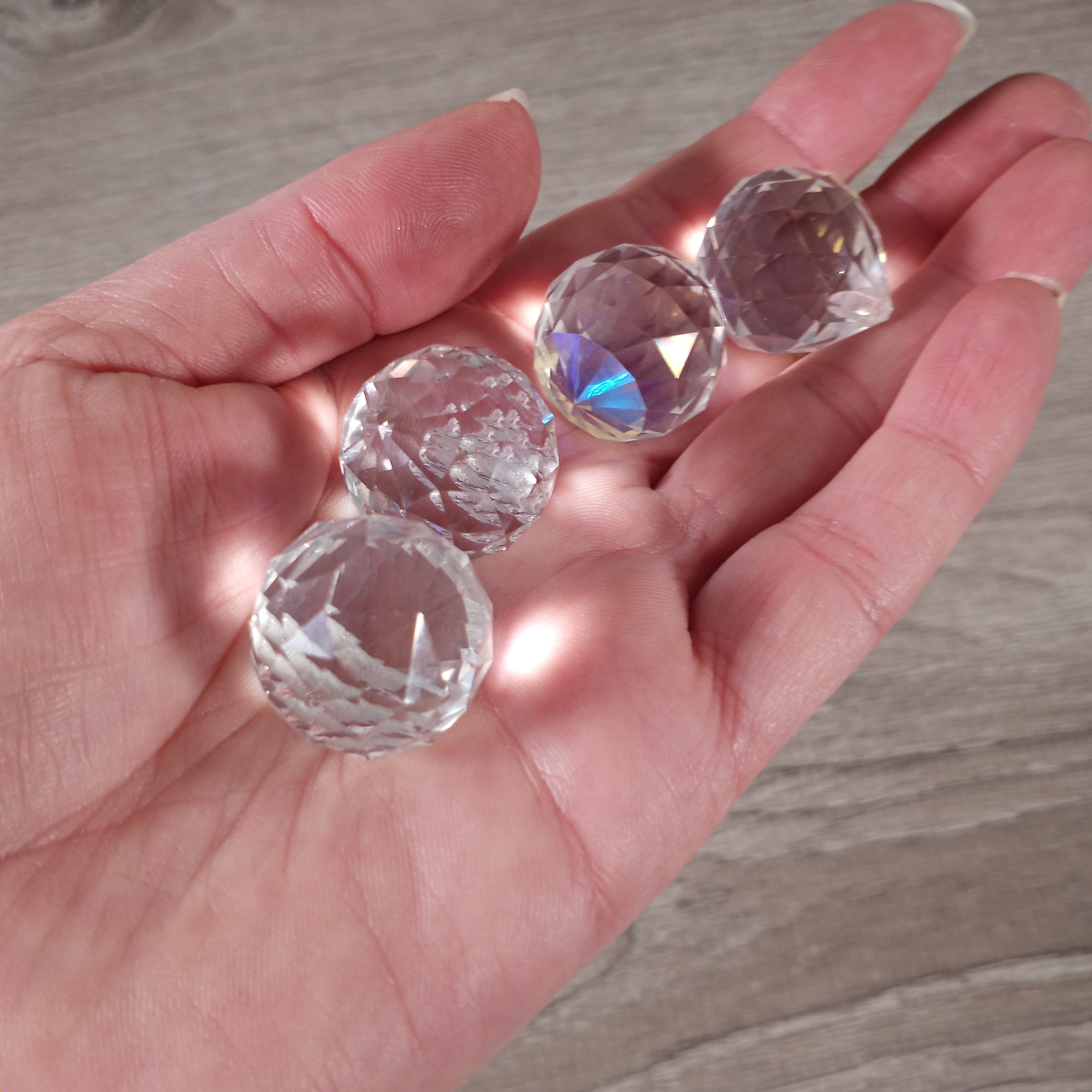 Suncatcher Leaded Glass Faceted Feng Shui 20 mm Bead