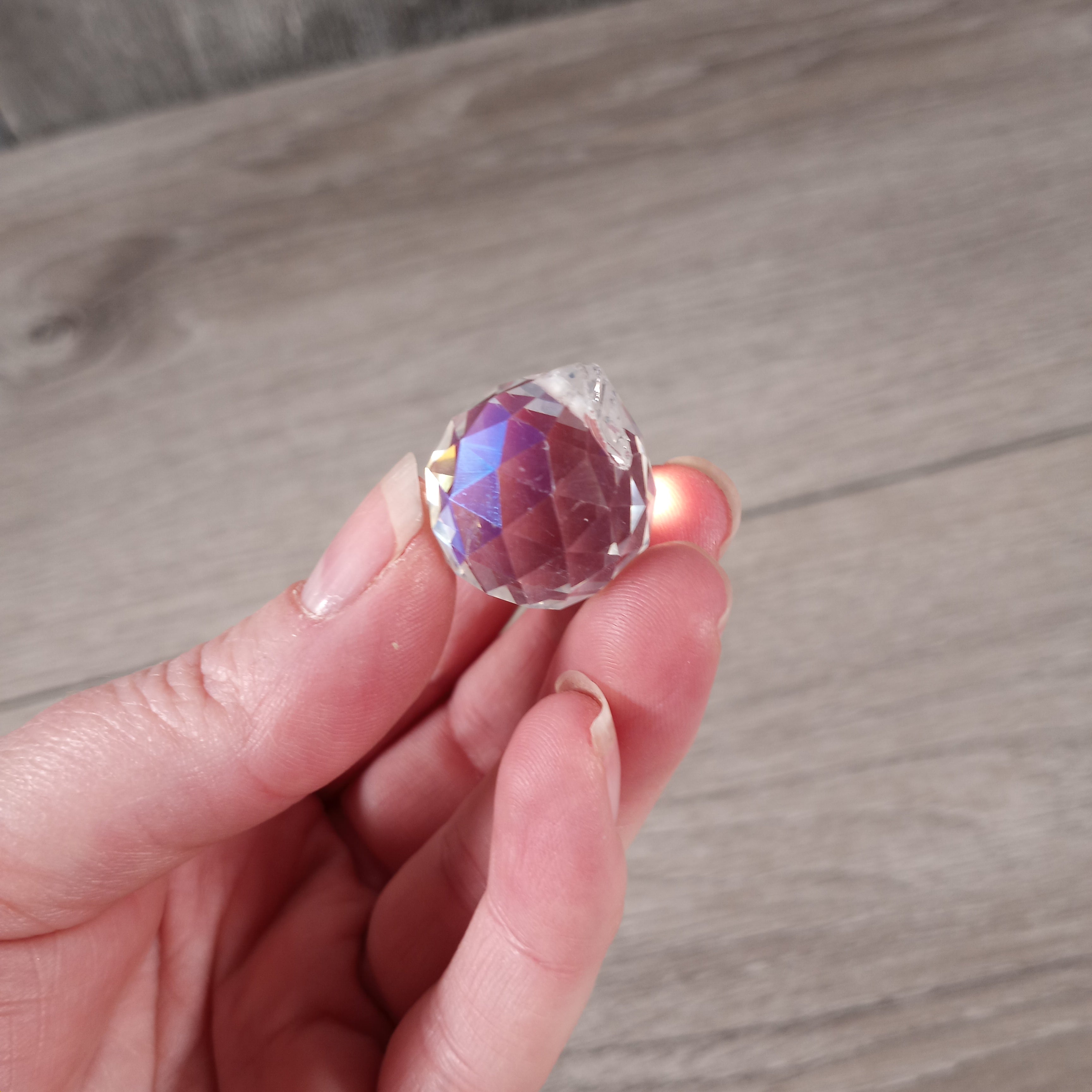 Suncatcher Leaded Glass Faceted Feng Shui 20 mm Bead