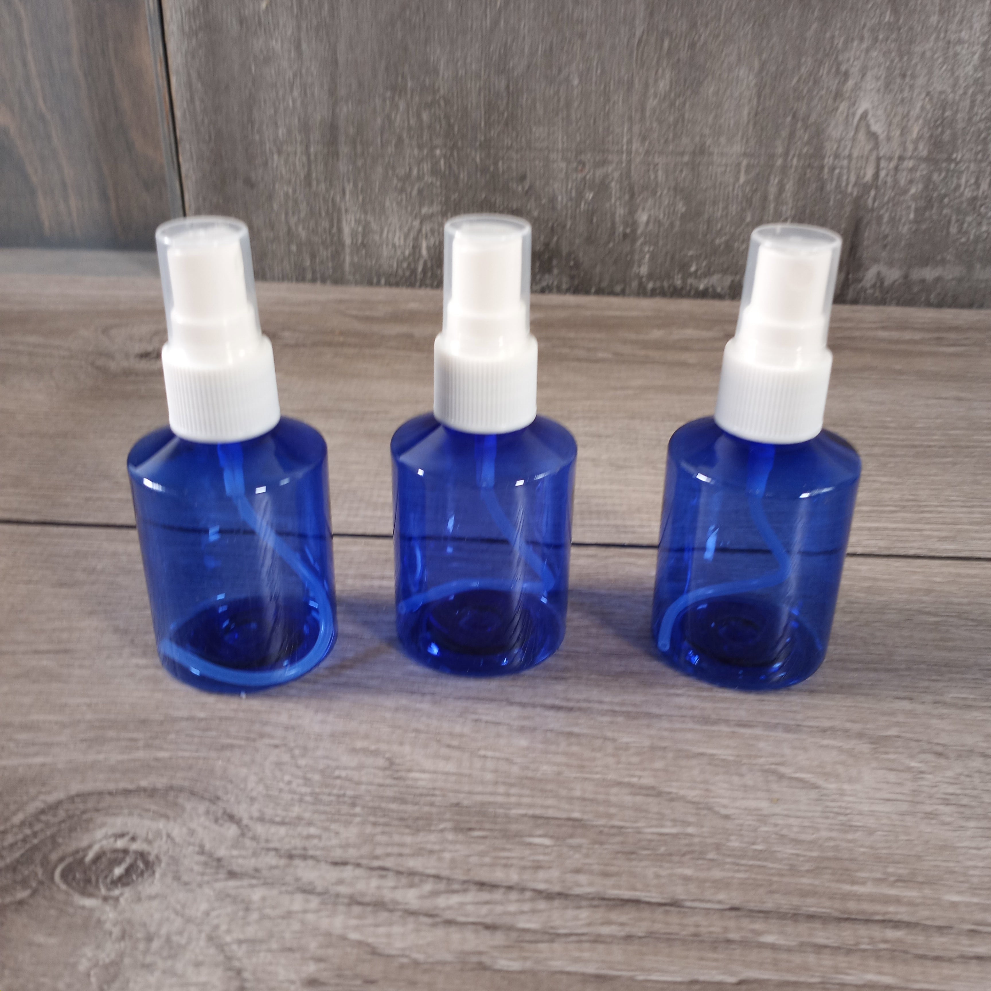 Plastic PET Spray Bottle 3 ounce or 90 ml Blue