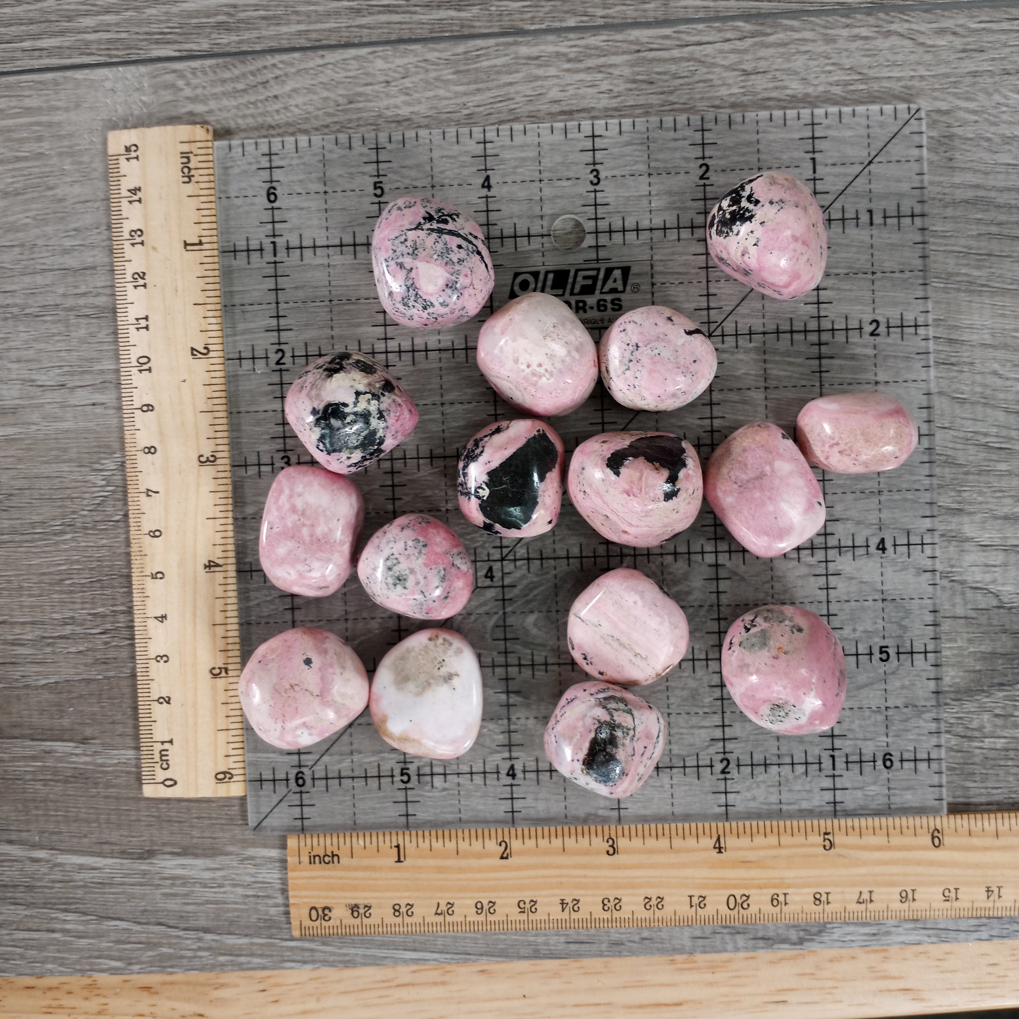 Rhodonite from Peru Sold by the 1 Pound Bag