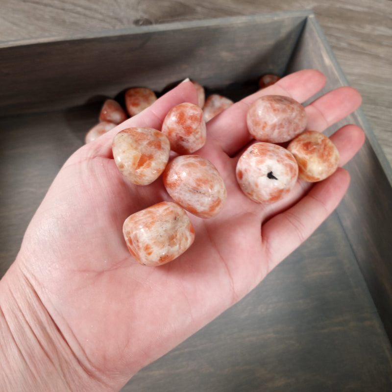 Sunstone Tumbled Stones Sold by the 1 Pound Bag