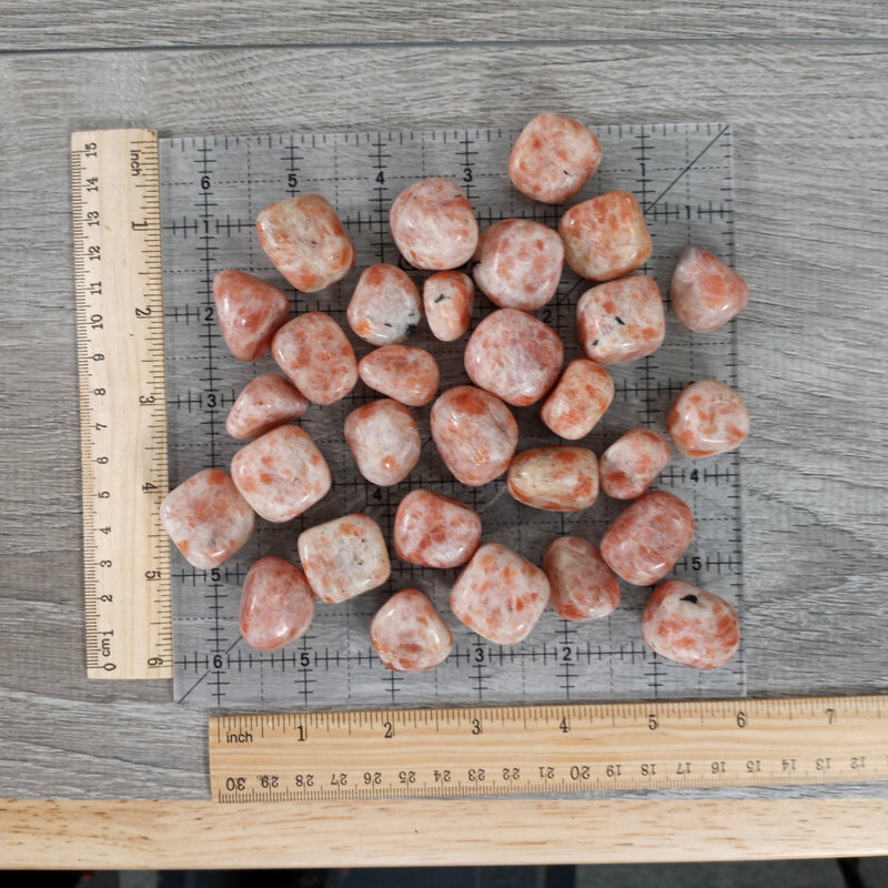 Sunstone Tumbled Stones Sold by the 1 Pound Bag