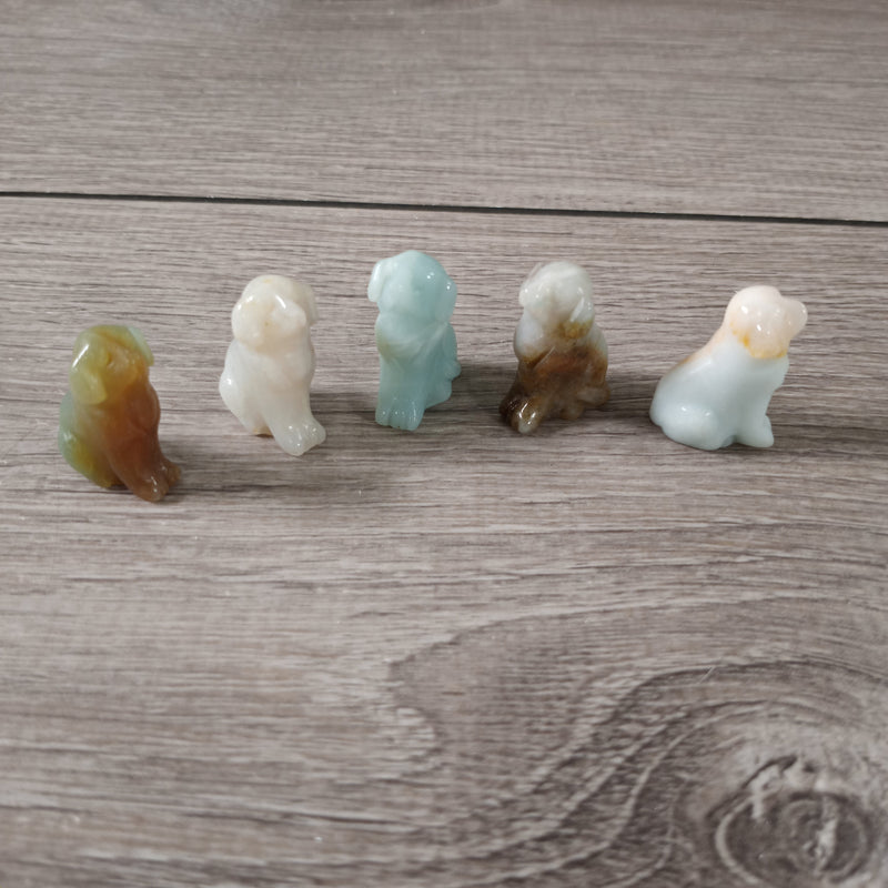 Gemstone Figurine Dog Small