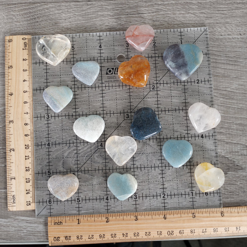 Gemstone Brazil Hearts Pocket Size