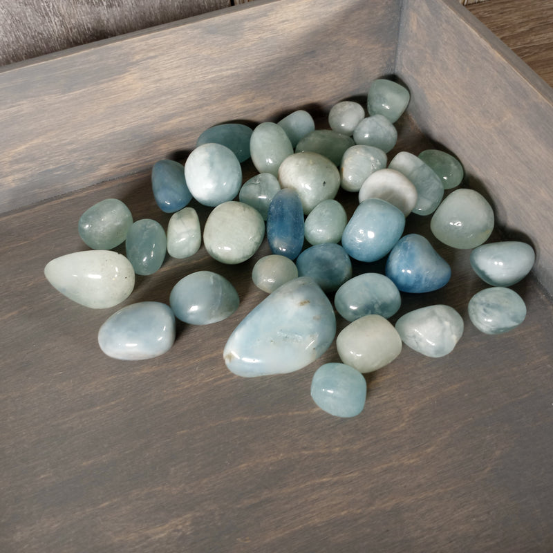 Aquamarine Tumbled Stones by the Pound