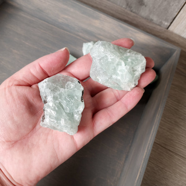 Green Fluorite Chunk Rough 1 Pound Lot