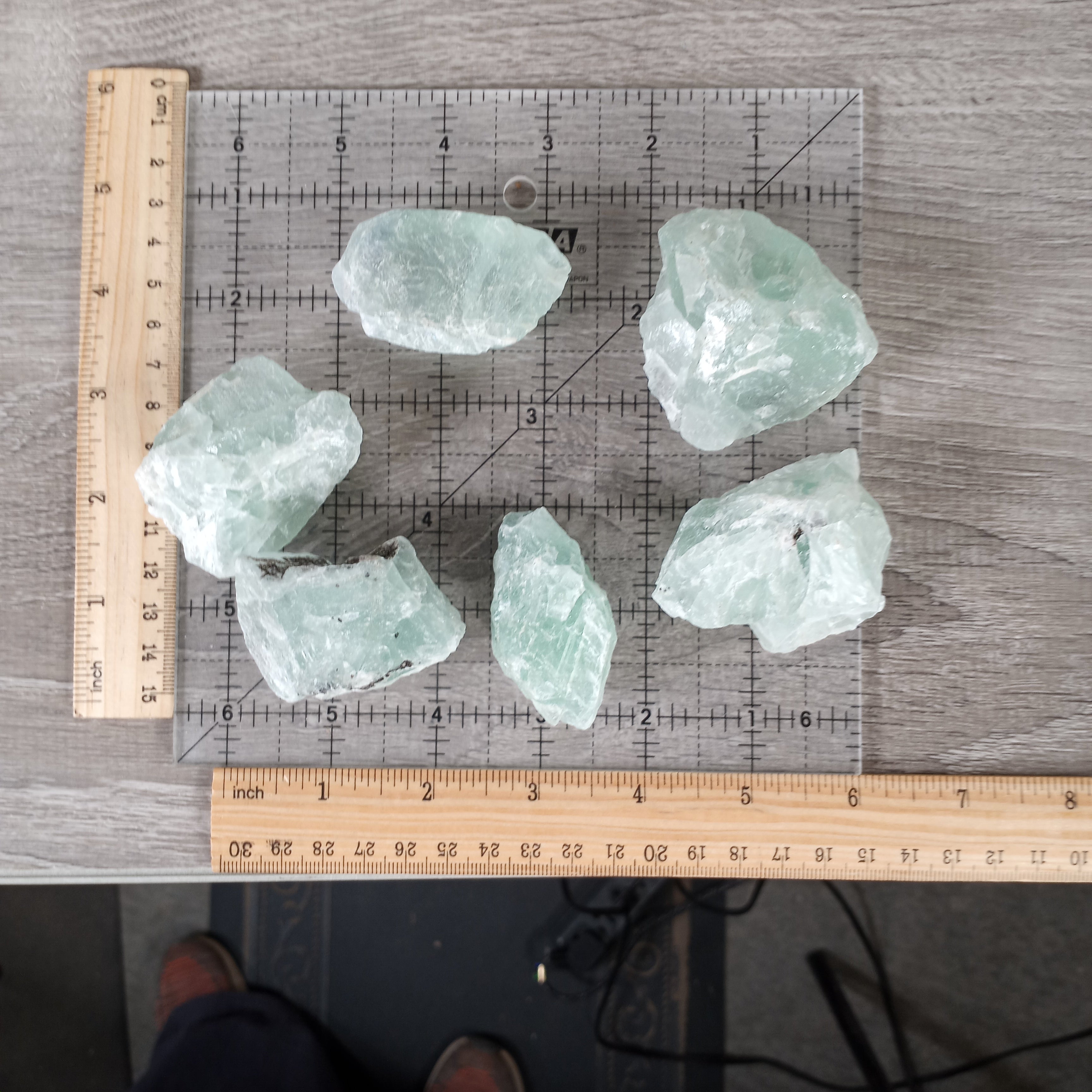 Green Fluorite Chunk Rough 1 Pound Lot