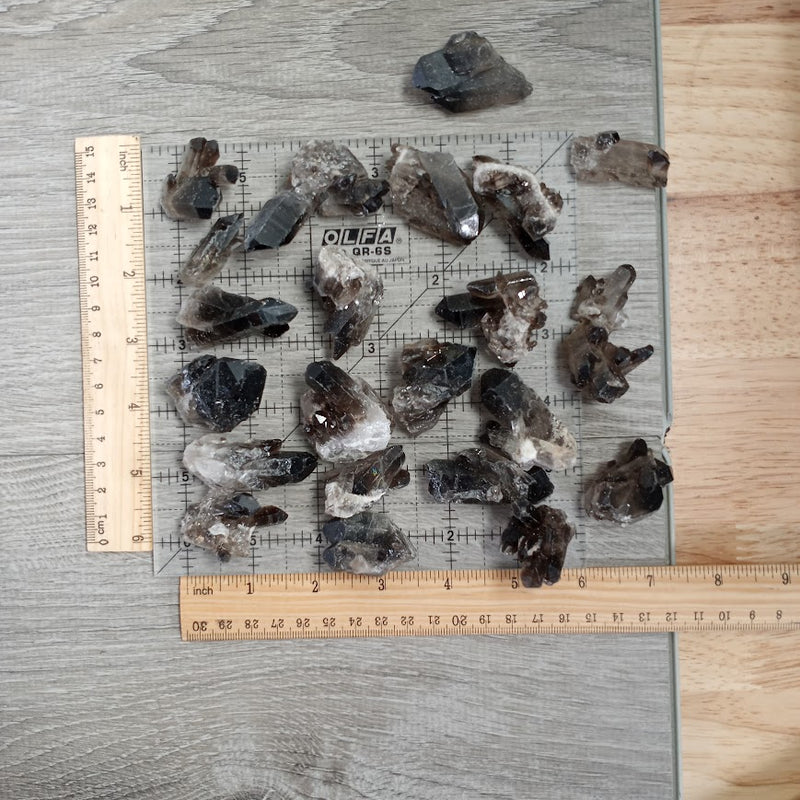 Smoky Quartz Clusters or Points Rough 1 Pound