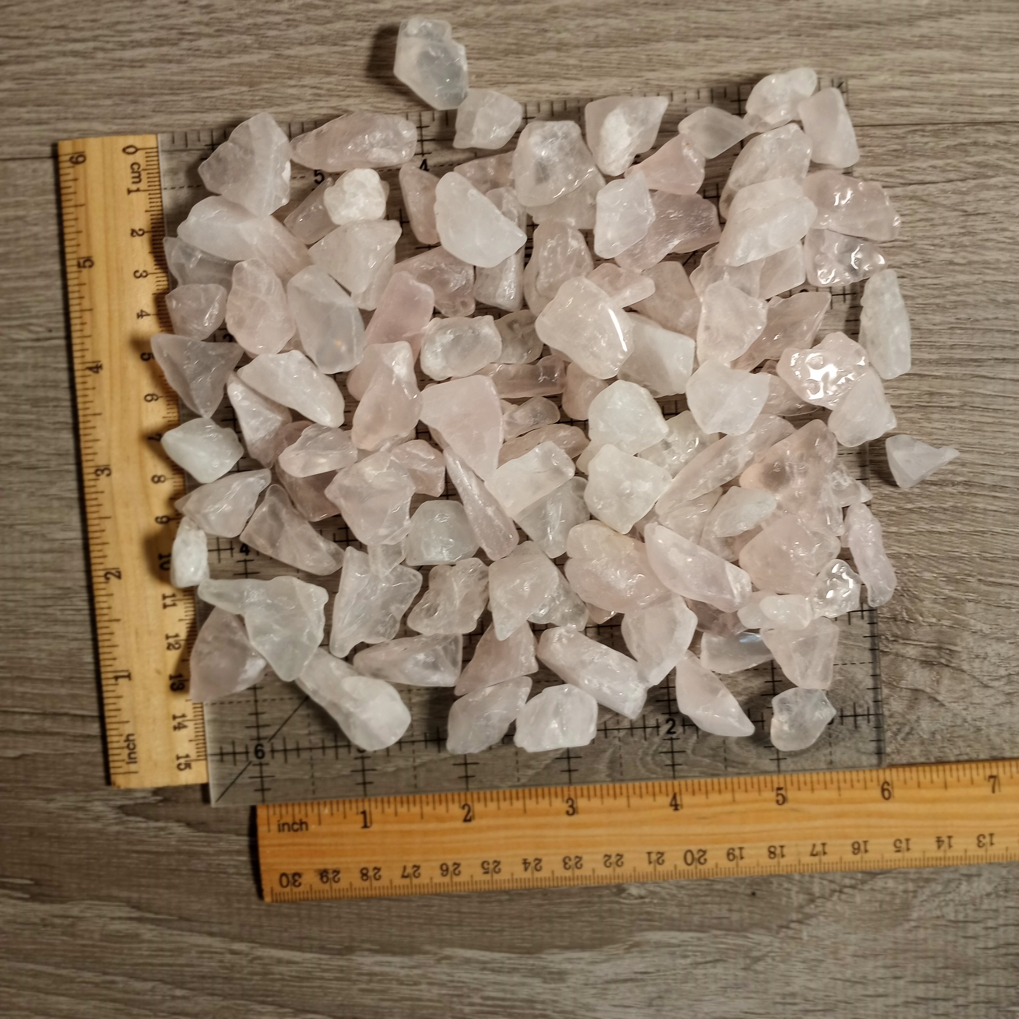 Rose Quartz Tumbled Stones Semi Polished 1 Pound