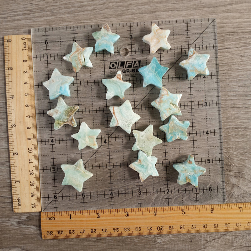 Gemstone Stars Hand Carved