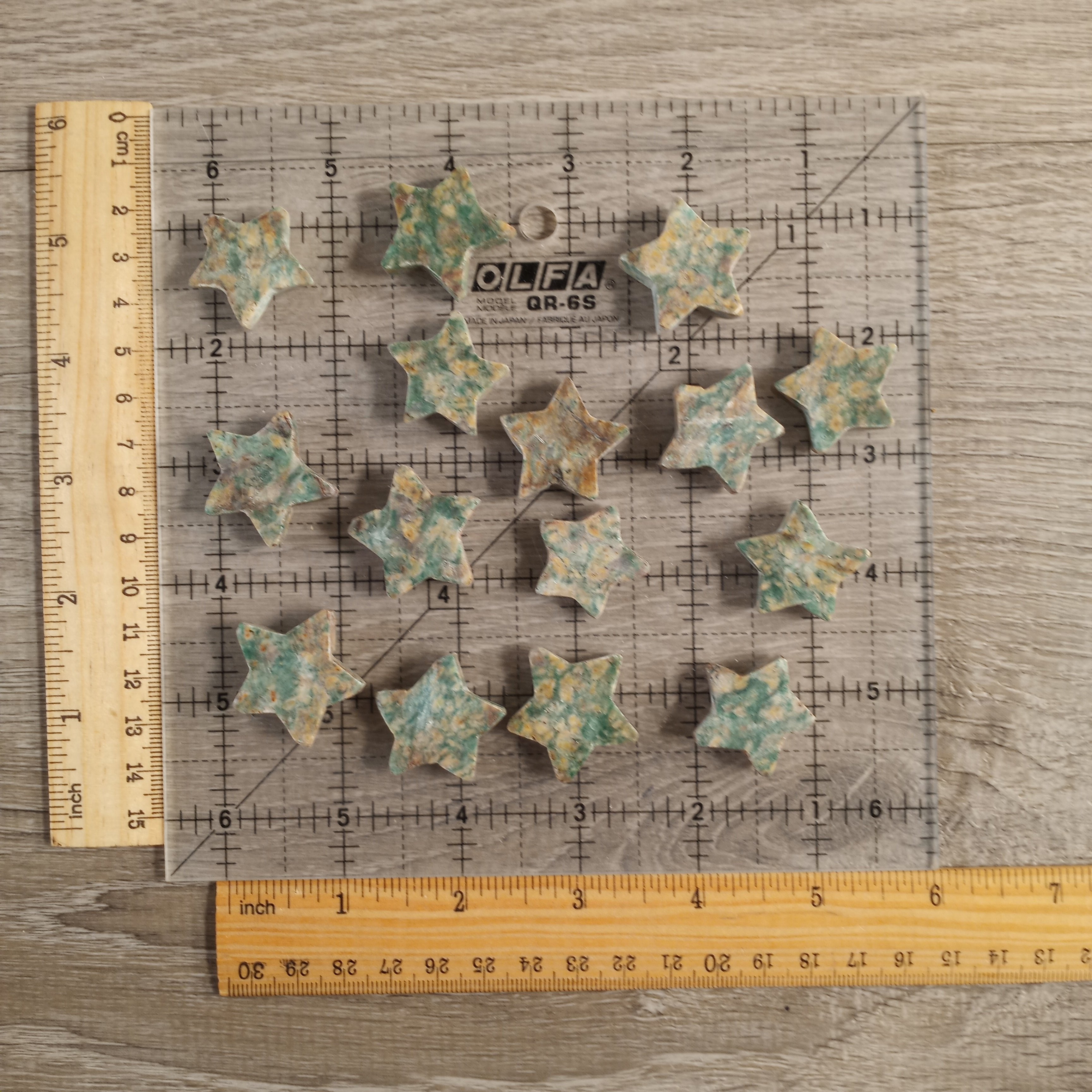 Gemstone Stars Hand Carved