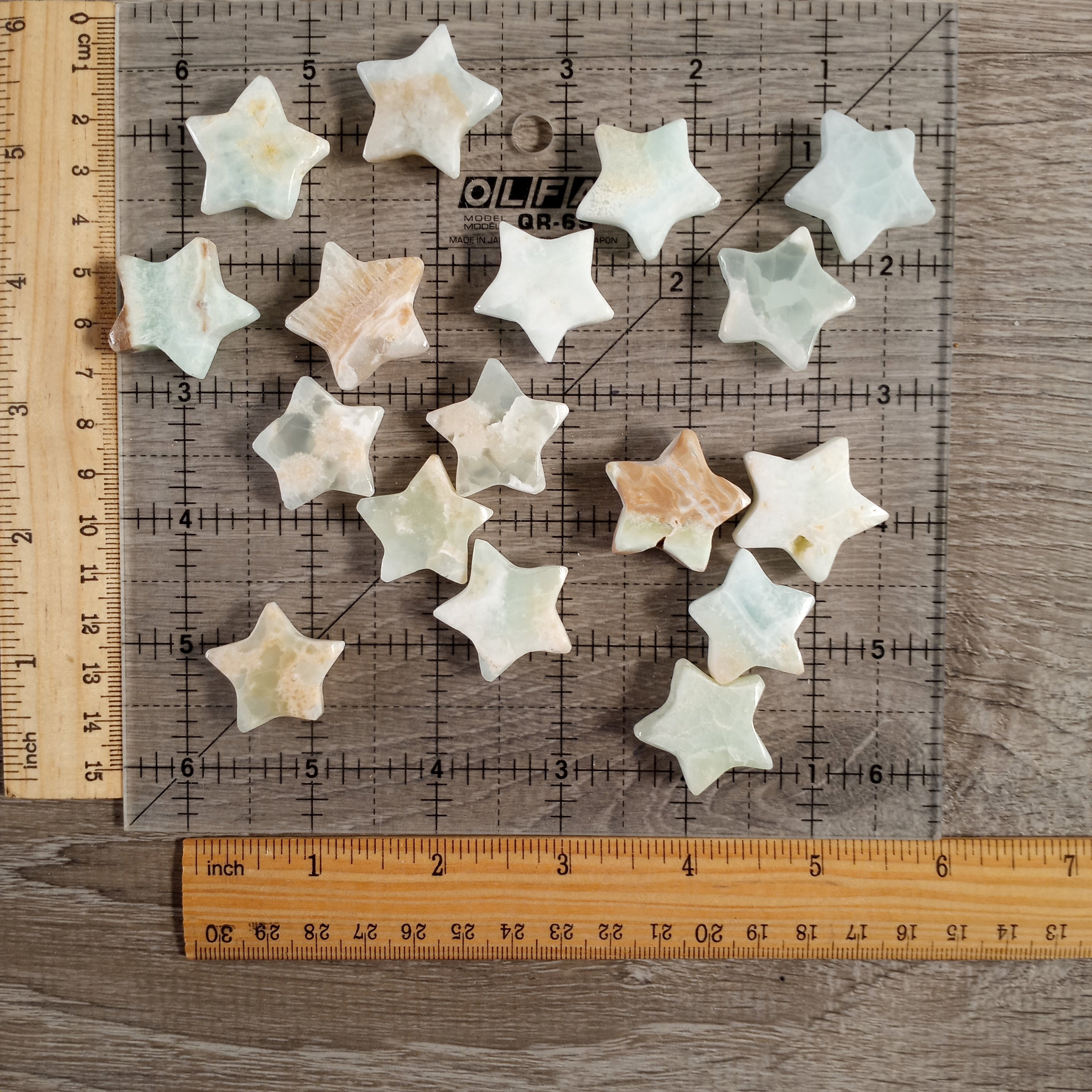 Gemstone Stars Hand Carved