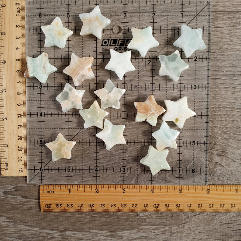 Gemstone Stars Hand Carved