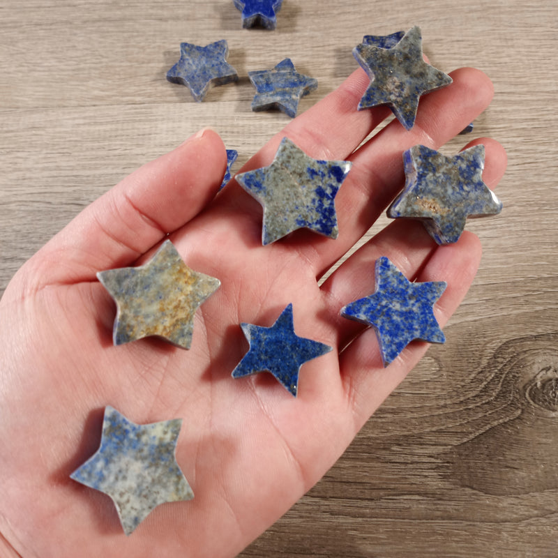 Lapis Lazuli carved stars